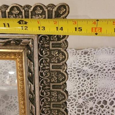 Lot 294: Antique Wood Silver and Gold Gilt Frame