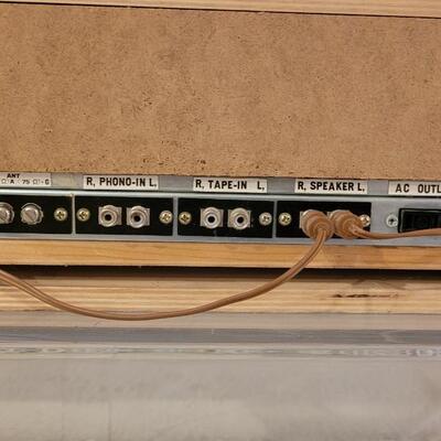 Lot 295: Mid Century Modern QUALITY SOUND Stereo Multiplex 37" Ã— 8.75" Ã— 6"