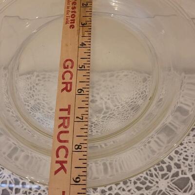 Lot 296: Vintage Glass Plates (made in Mexico), Glass Pitcher and Glass