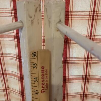 Lot 300: Vintage White Wood Fold Out Rack