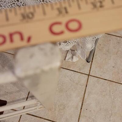 Lot 300: Vintage White Wood Fold Out Rack