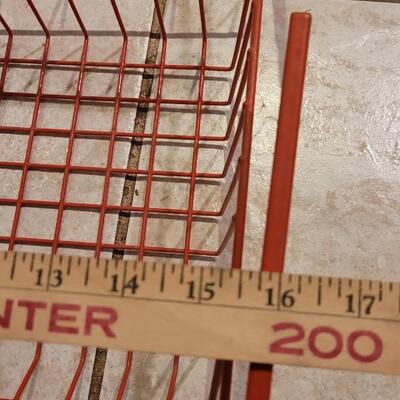 Lot 302: (3) Metal Under Shelf Baskets and (1) White Metal Riser