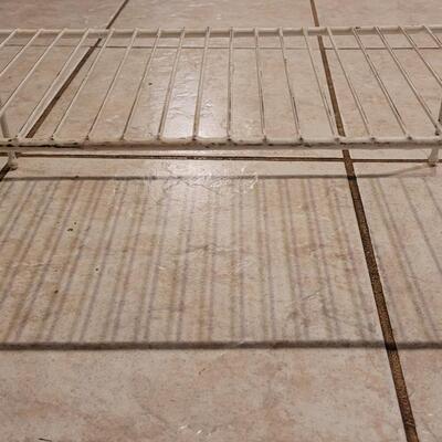 Lot 302: (3) Metal Under Shelf Baskets and (1) White Metal Riser