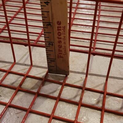 Lot 302: (3) Metal Under Shelf Baskets and (1) White Metal Riser