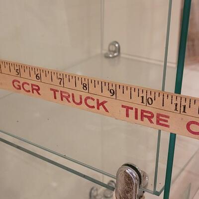 Lot 304: Vintage Glass Display Curio Lockable Cabinet