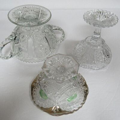 Lot of Vintage Pressed Glass