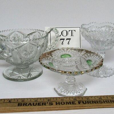 Lot of Vintage Pressed Glass