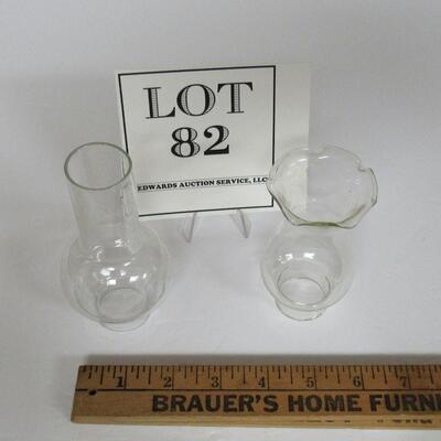2 Old Small Chimneys For Small Lamps