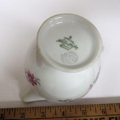 Erphila Bavaria Creamer and Glass Leaf Shaped Dish