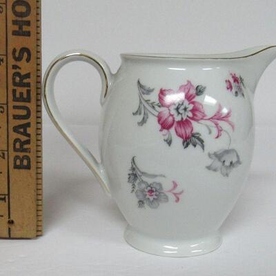 Erphila Bavaria Creamer and Glass Leaf Shaped Dish