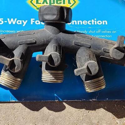 Lot 306: 5 Way Connection, Brass Y Connector,  New Faucet Handle