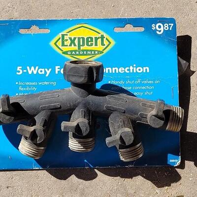 Lot 306: 5 Way Connection, Brass Y Connector,  New Faucet Handle