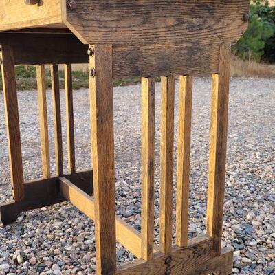 Lot 314: Antique Mission Oak Writing Deskw/ Drawer