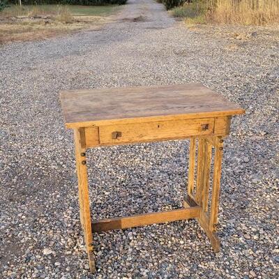 Lot 314: Antique Mission Oak Writing Deskw/ Drawer