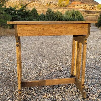 Lot 314: Antique Mission Oak Writing Deskw/ Drawer