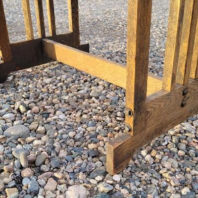 Lot 314: Antique Mission Oak Writing Deskw/ Drawer
