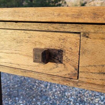 Lot 314: Antique Mission Oak Writing Deskw/ Drawer