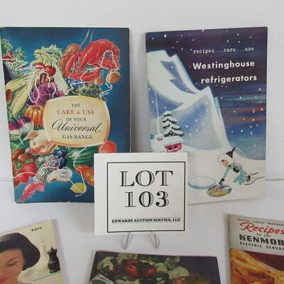 Nice Lot Advertising Cook Booklets 1945-1962, Frigidaire, Kenmore, More