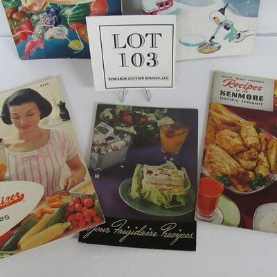 Nice Lot Advertising Cook Booklets 1945-1962, Frigidaire, Kenmore, More