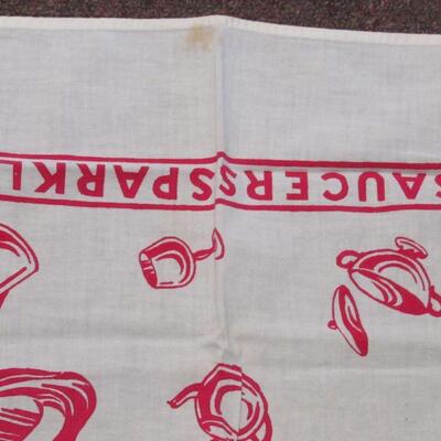 2 Cute Vintage Kitchen Towels, Anthropomorphic Style, Startex SC Label