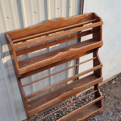 Lot 320: Vintage Wood 3-Tier Display Bookshelf