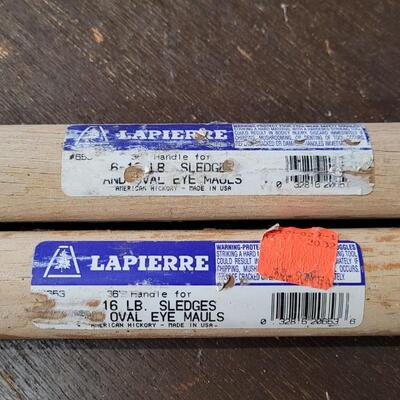 Lot 324: Antique Vintage Axe Blade w/ (2) New Handles