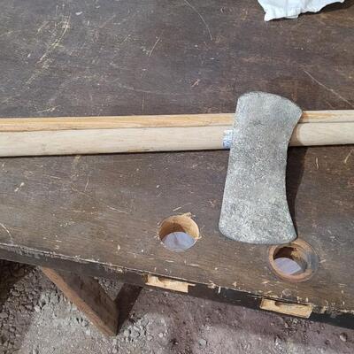 Lot 324: Antique Vintage Axe Blade w/ (2) New Handles