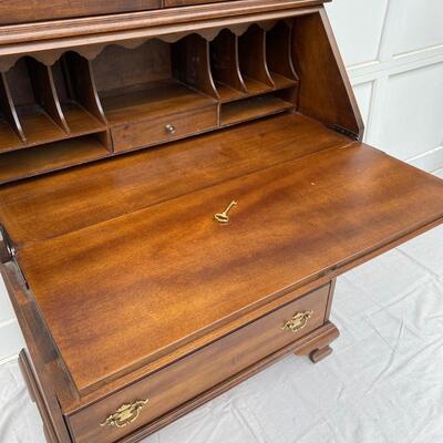 Antique Jasper Cabinets Company Secretary Desk with Hutch