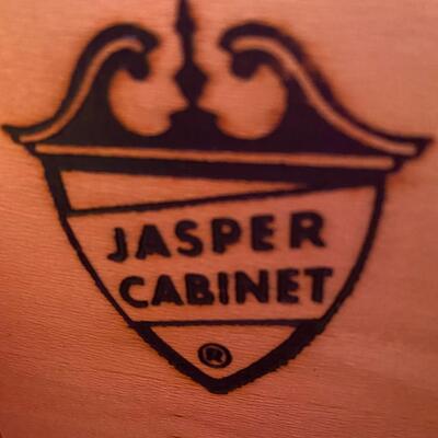 Antique Jasper Cabinets Company Secretary Desk with Hutch