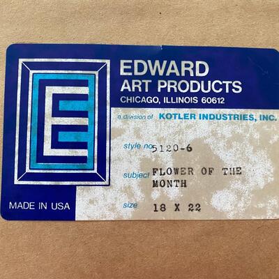 Vintage Edward Arts Framed Month Prints