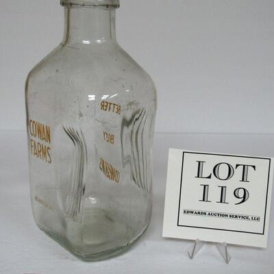 Vintage Cowan Farms, Oshkosh, Milk Bottle