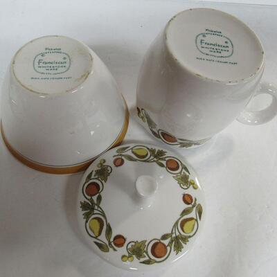 Vintage Franciscan Sugar and Creamer Set, Pickwick