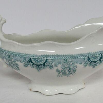 Misc Lot: Churchill England Blue Willow C/S, Frankoma Little White House Mug, Johnson Bros Eng Gravy