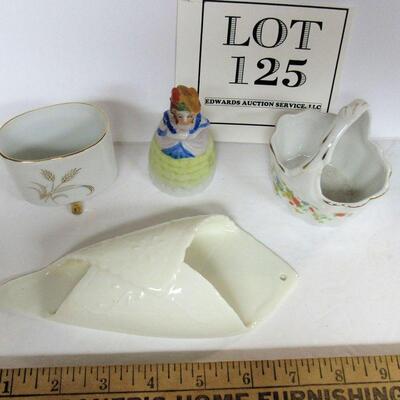 Lefton Toothpick Holders, Japan Lady Bell, Open Wall Pocket