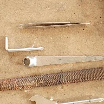 Lot 346: Assorted Tools, Welding Rods and Hardware
