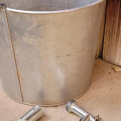 Lot 348: Metal Bucket. Squigee, and Sprayer
