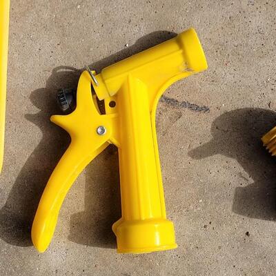 Lot 352: Yellow Plastic Sprinkler, (3) Sprayers and a 2 Way Connection