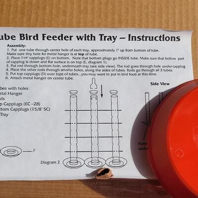 Lot 359: 3 Tube Bird Feeder - New