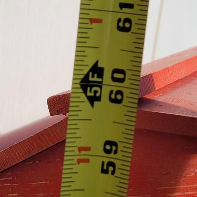 Lot 360: Vintage Wood Bird Feeder House on Stand - Missing the Plastic Birdfeeder Insert