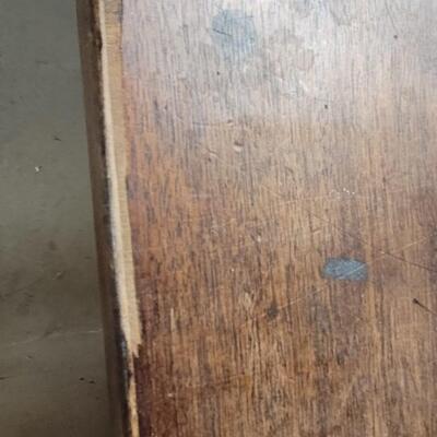 Lot 365: Antique 2 Drawer Desk with Added Power Strip