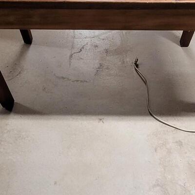 Lot 365: Antique 2 Drawer Desk with Added Power Strip