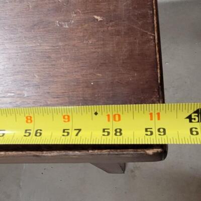 Lot 365: Antique 2 Drawer Desk with Added Power Strip