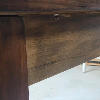 Lot 365: Antique 2 Drawer Desk with Added Power Strip