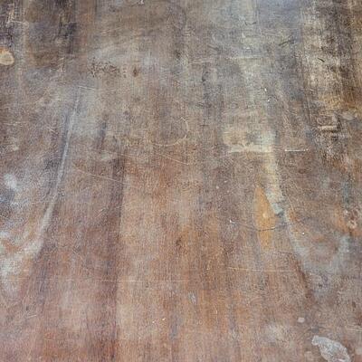 Lot 365: Antique 2 Drawer Desk with Added Power Strip