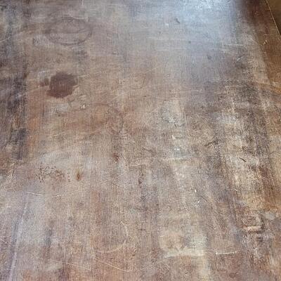 Lot 365: Antique 2 Drawer Desk with Added Power Strip