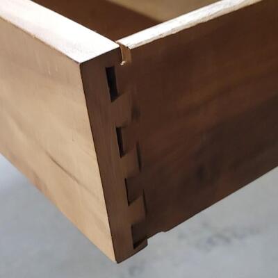 Lot 365: Antique 2 Drawer Desk with Added Power Strip