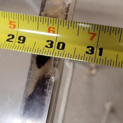 Lot 367: Vintage Thick Glass Top Metal Table and (4) Chairs