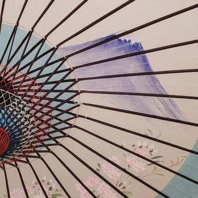 Lot 371: Japanese Handpainted Umbrella with Original Box &Label