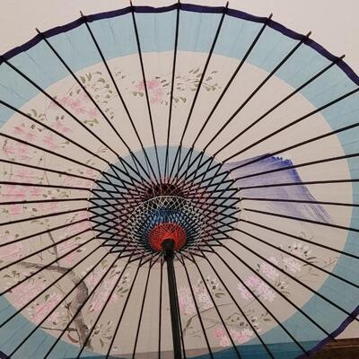 Lot 371: Japanese Handpainted Umbrella with Original Box &Label