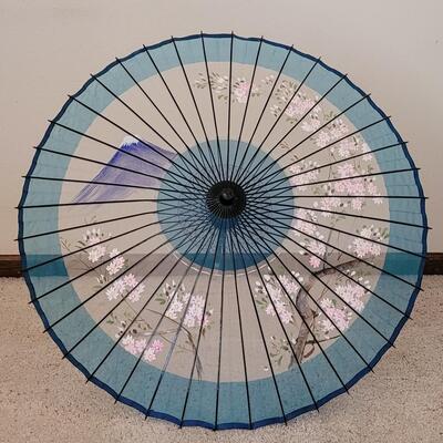 Lot 371: Japanese Handpainted Umbrella with Original Box &Label